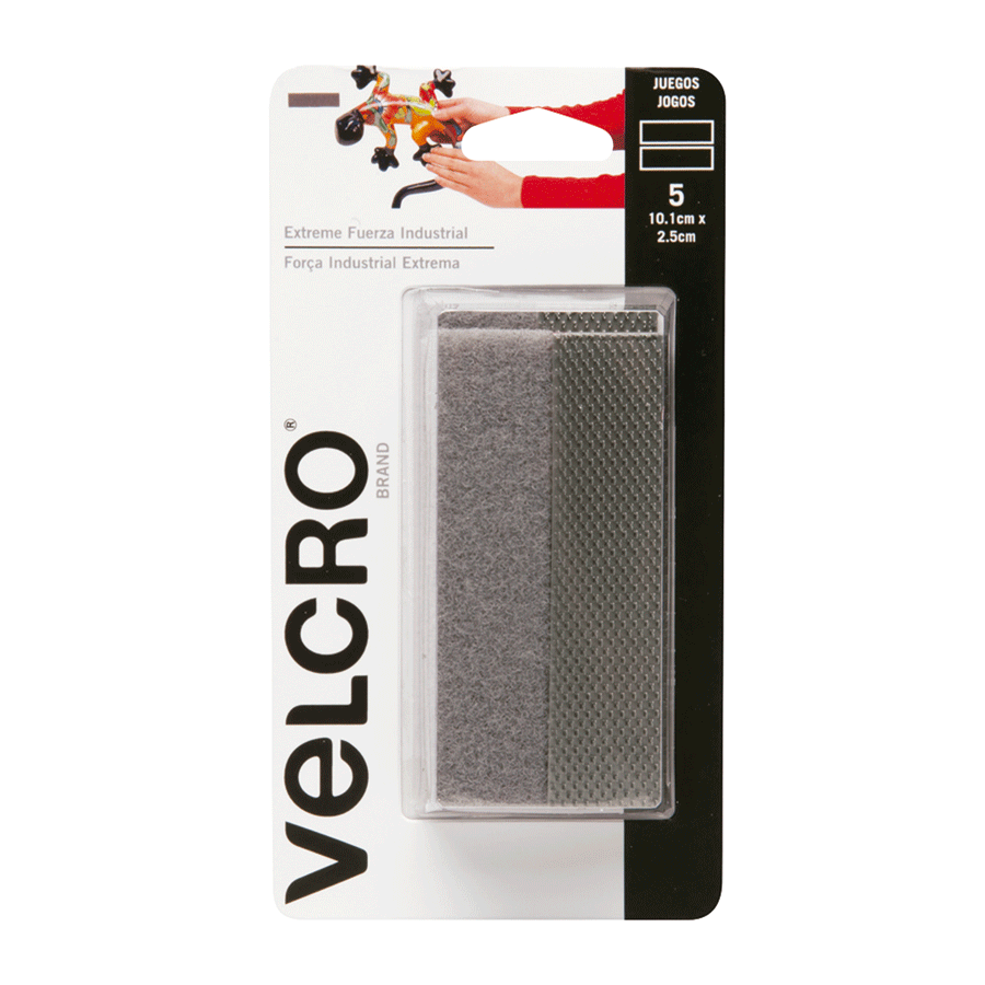  VELCRO Brand Tiras de cinta adhesiva con adhesivo, 10 unidades, Negro 3 1/2 x 3/4 pulgadas