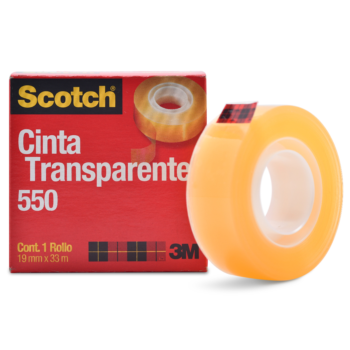 Ruban adhésif transparent Scotch® 550, 19 mm x 33 m, 8 rouleaux/paquet