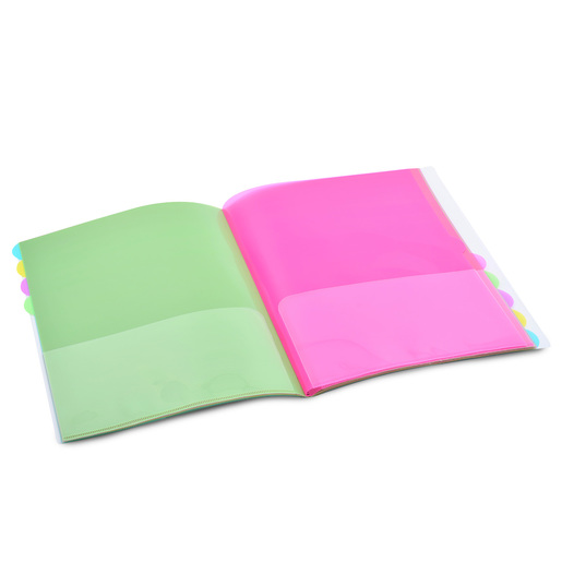 Folder Carta de Plástico Red Top 10 Divisiones Colores surtidos | Office  Depot Mexico