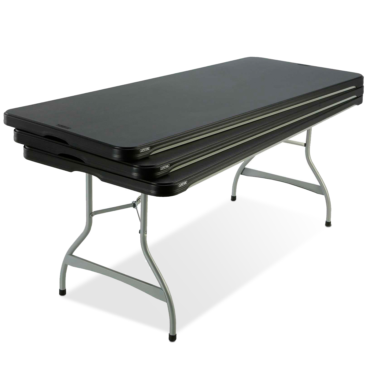 Mesa Plegable Lifetime Negro Resina y Acero | Office Depot Mexico