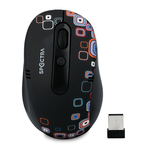 Mouse Inalámbrico Spectra IA20955B Nano receptor USB Negro PC Laptop Mac | Office  Depot Mexico