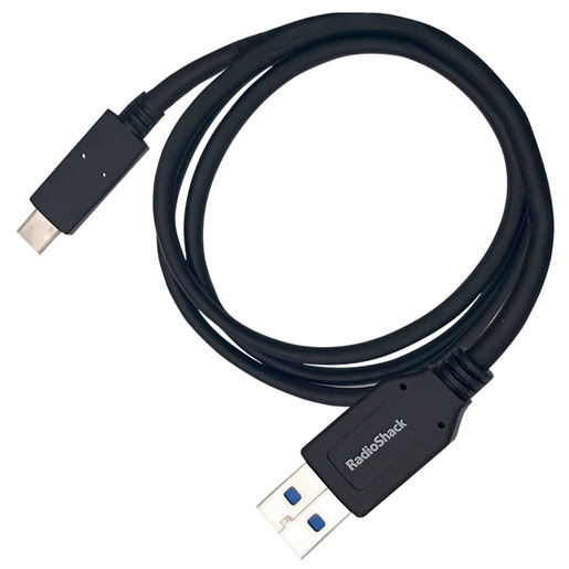 Cable USB a Tipo-C RadioShack 26000016 1 m Negro | Office Depot Mexico