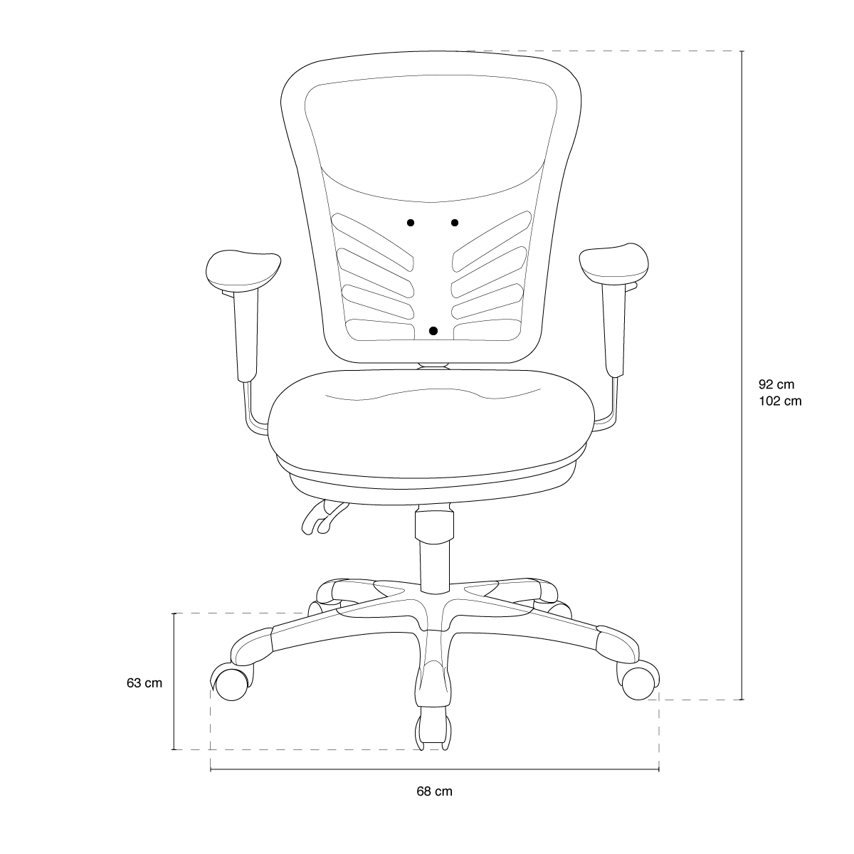 Silla de Oficina Coscorp Tosacana Malla Negro | Office Depot Mexico