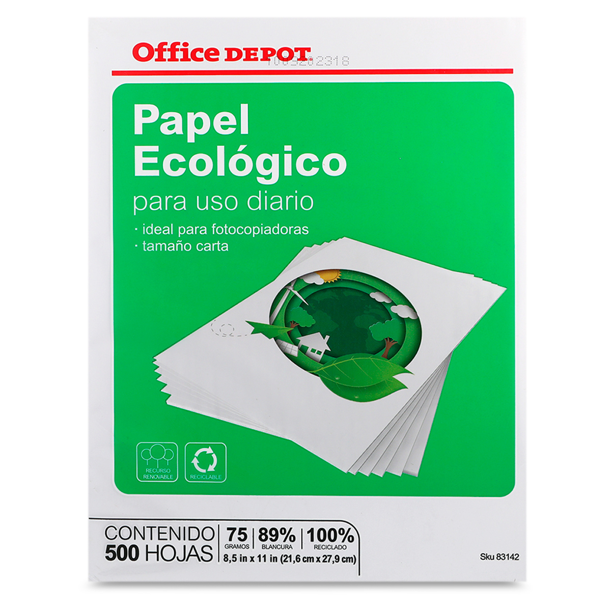 Caja de Papel Reciclado Office Depot Ecológico Carta 5000 hojas Blanco | Office  Depot Mexico