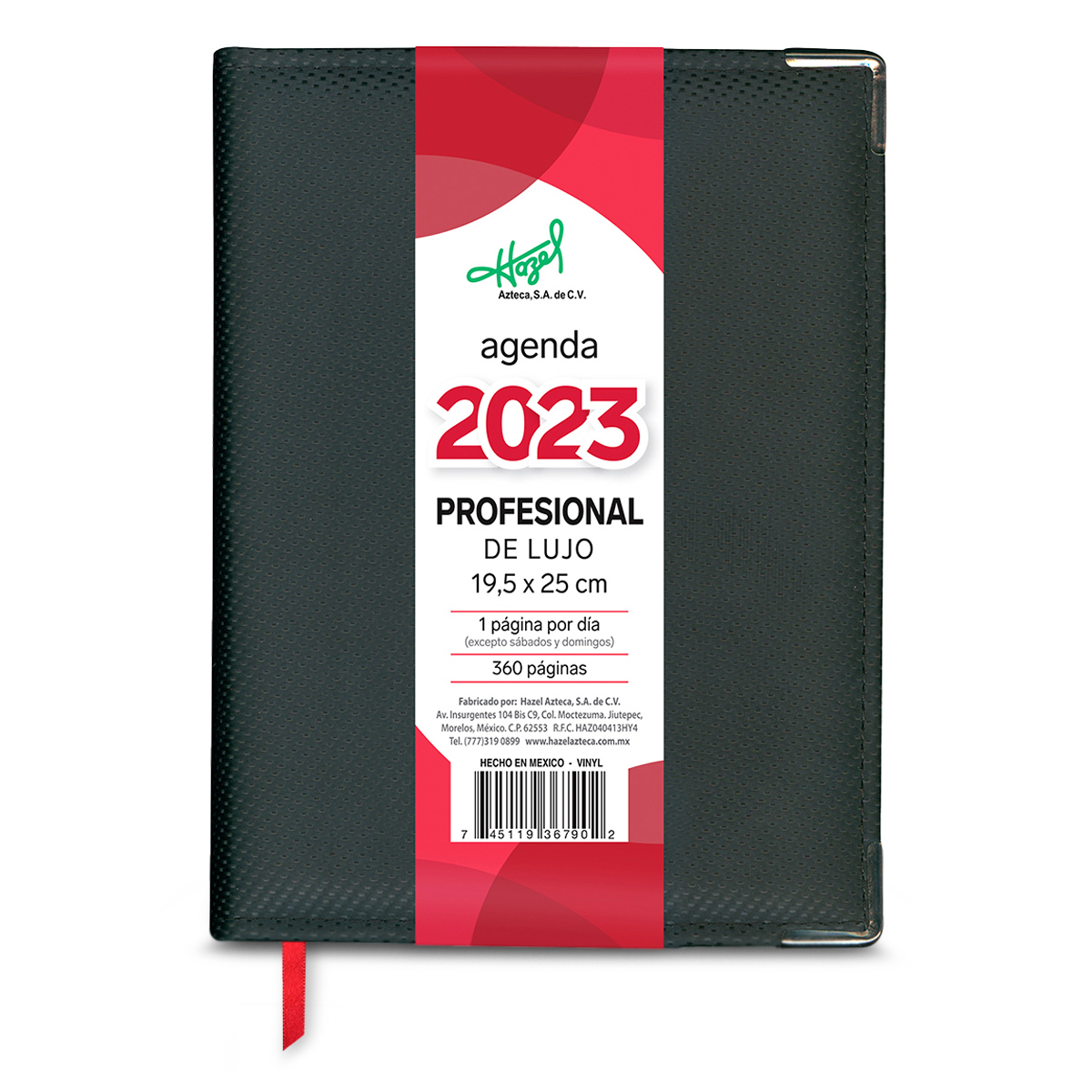 Agenda Profesional de Lujo Hazel 2023 Negro | Office Depot Mexico