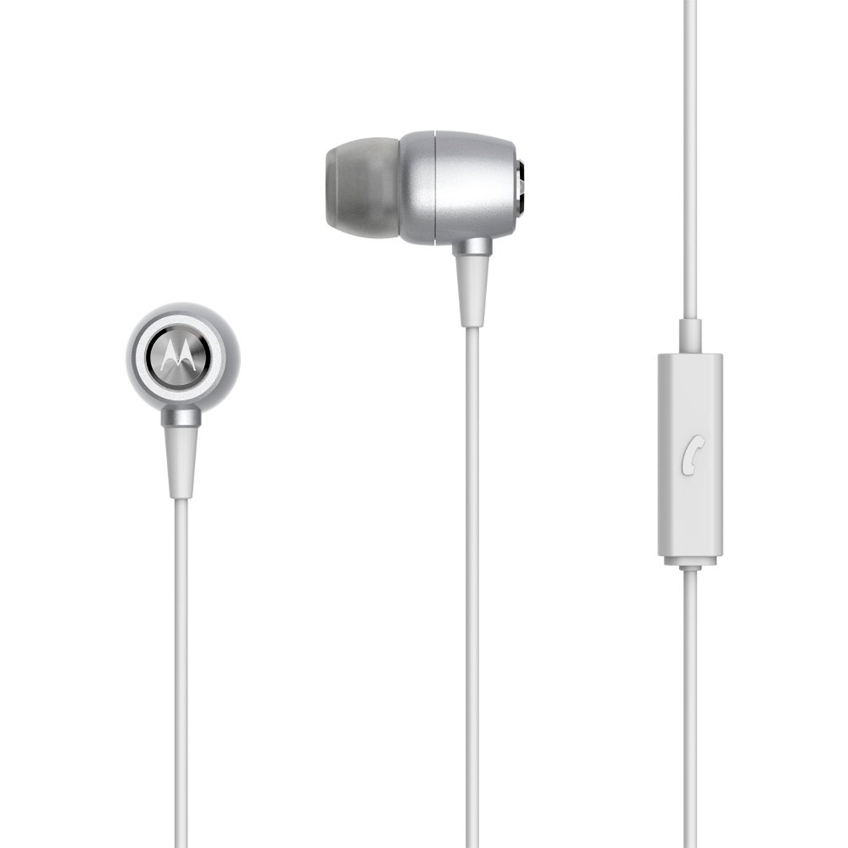 Audífonos Motorola EarBuds Metal In ear Plug  mm Plata | Office Depot  Mexico