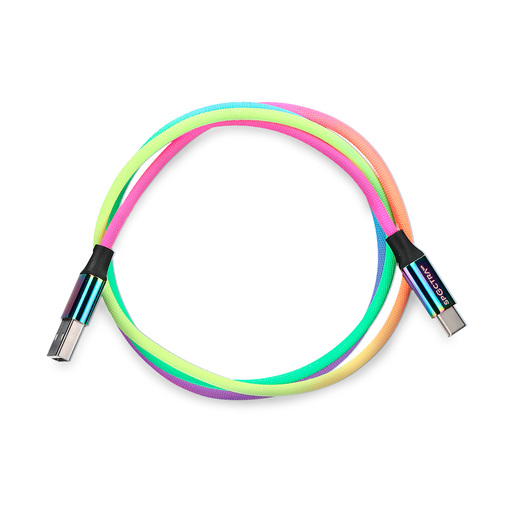 CABLE USB A TIPO C SPECTRA ARCOÍRIS T197 (COLORES) | Office Depot Mexico