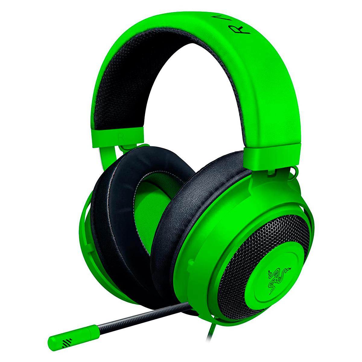 Audífonos Gamer Razer Kraken Green Sonido envolvente 7.1 3.5 mm Laptop PC  PS4 Xbox One Verde con negro