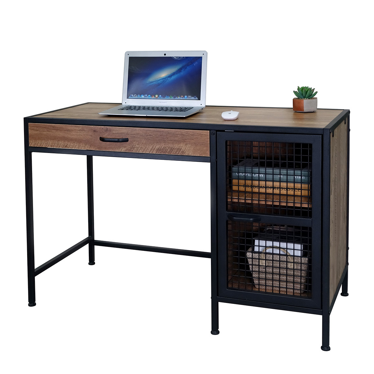 Escritorio para Oficina Office Depot Drawers Café con negro MDF Metal | Office  Depot Mexico