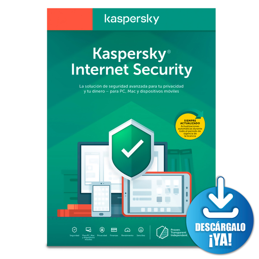 Antivirus Kaspersky Internet Security Descargable Licencia 1 año 1  dispositivo PC Mac Dispositivos móviles | Office Depot Mexico