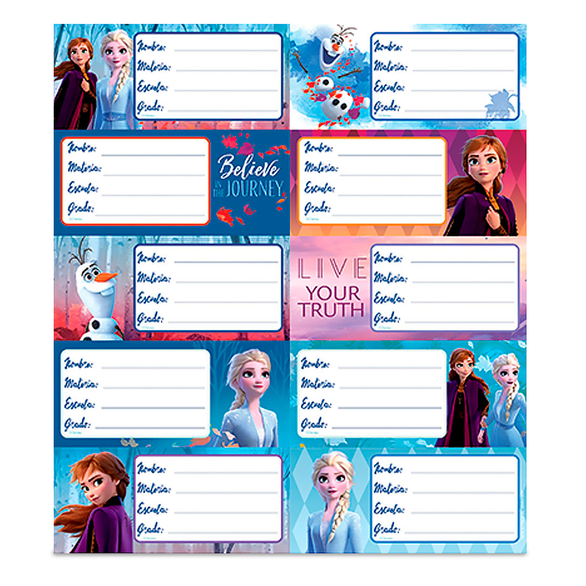 STICKERS ESCOLAR FROZEN 2 | Office Depot Mexico