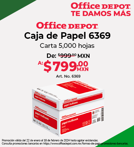 cajas de papel  Office Depot Mexico